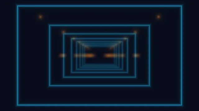 Receding cyan neon rectangles in deep blue space — free 3840x2160 4K wallpaper image