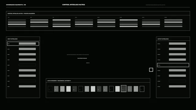 Monochrome control interlock matrix interface — free 3840x2160 4K wallpaper image