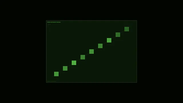 Green diagonal grid map on a black field — free 3840x2160 4K wallpaper image