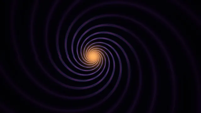 Neon spiral rings on a black field — free 3840x2160 4K wallpaper image