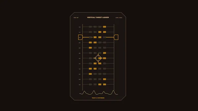 Vertical target ladder in amber technical lines — free 3840x2160 4K wallpaper image
