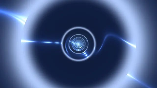 Blue concentric rings with luminous radial geometry — free 3840x2160 4K wallpaper image