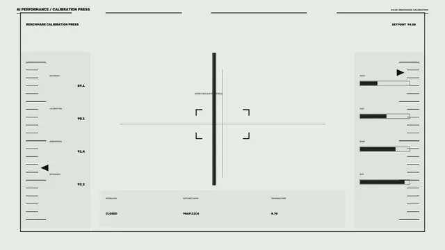 Monochrome Benchmark Calibration Interface — free 3840x2160 4K wallpaper image