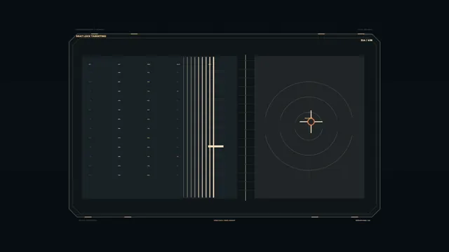 Dark targeting interface with radial tracking display — free 3840x2160 4K wallpaper image