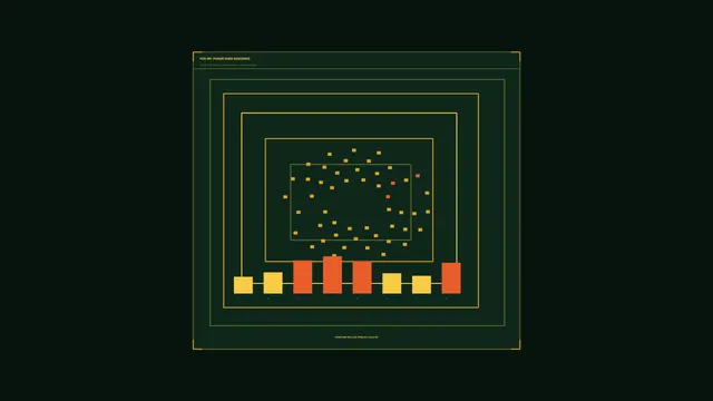 Geometric power shed diagram in amber and green — free 3840x2160 4K wallpaper image
