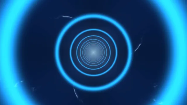 Concentric blue rings with luminous central axis — free 3840x2160 4K wallpaper image