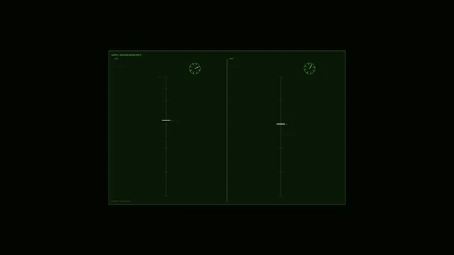 Green dual-panel sonar interface on black — free 3840x2160 4K wallpaper image