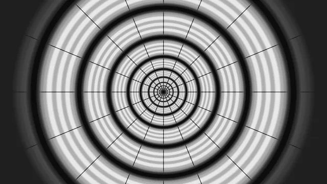 Monochrome concentric target with radial grid — free 3840x2160 4K wallpaper image