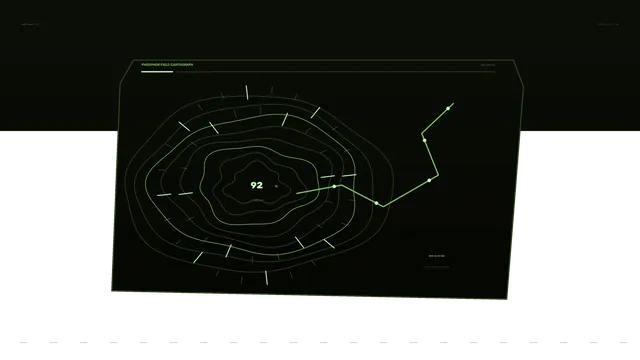 Phosphor contour map with plotted signal path — free 3840x2160 4K wallpaper image