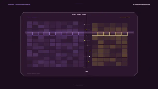 Hypothesis Matrix with Dual Grid Panels — free 3840x2160 4K wallpaper image