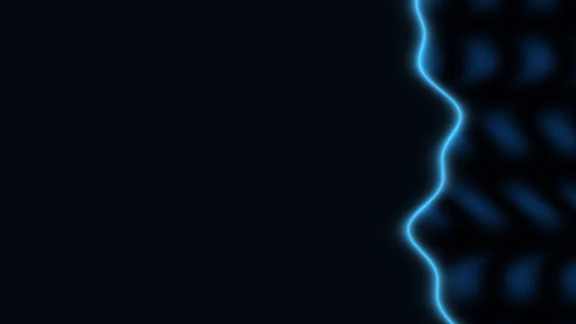 Blue luminous wave over a dark geometric field — free 3840x2160 4K wallpaper image