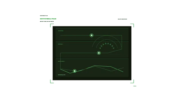 Green institutional pulse interface diagram — free 3840x2160 4K wallpaper image
