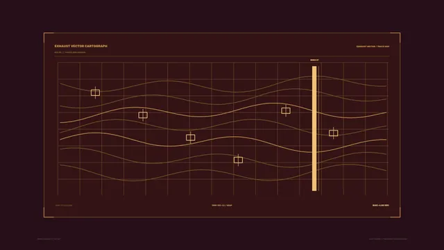 Amber wave grid on a dark burgundy field — free 3840x2160 4K wallpaper image