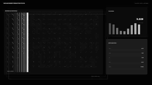 Monochrome neutron flux vector field interface — free 3840x2160 4K wallpaper image