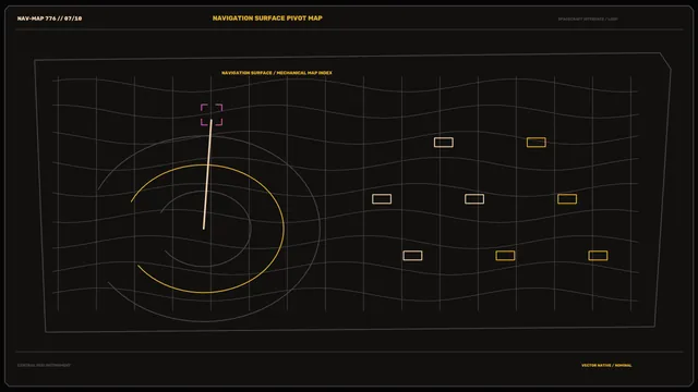 Dark navigation grid with orbital vector geometry — free 3840x2160 4K wallpaper image