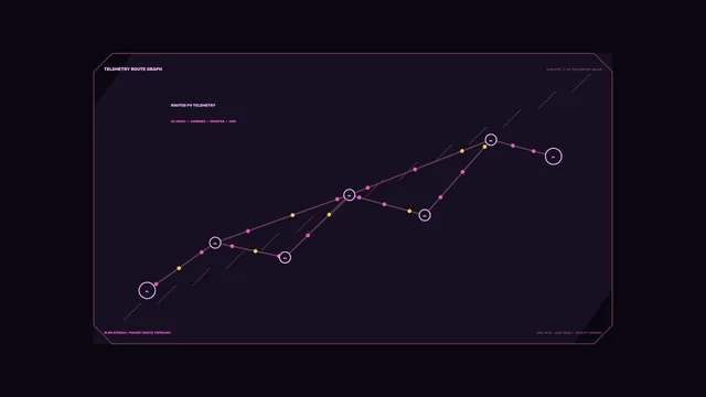 Telemetry Route Graph with Node-Link Geometry — free 3840x2160 4K wallpaper image