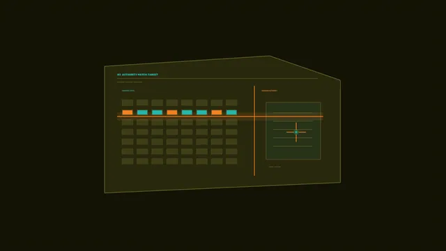 Geometric authority grid in olive and orange — free 3840x2160 4K wallpaper image