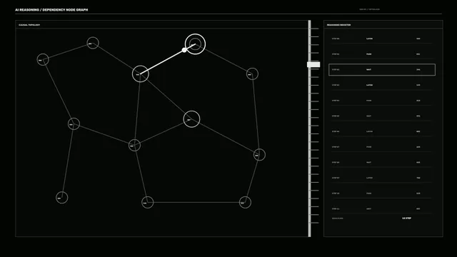 Monochrome dependency node graph interface — free 3840x2160 4K wallpaper image