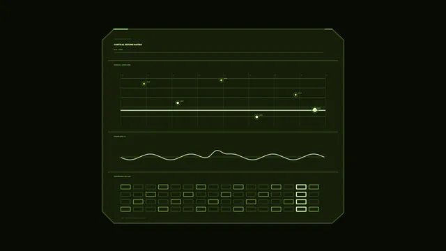 Neon green technical matrix on a dark field — free 3840x2160 4K wallpaper image