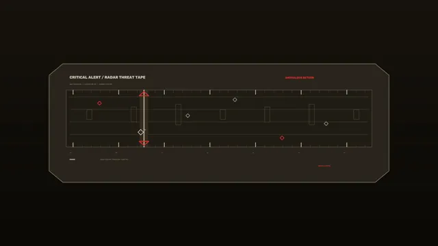 Dark radar threat display with red markers — free 3840x2160 4K wallpaper image