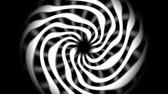 Monochrome radial spiral with warped bands — free 3840x2160 4K wallpaper image