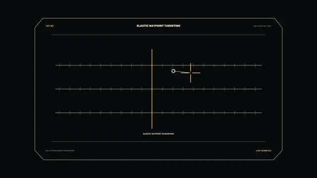 Dark spacecraft navigation targeting interface — free 3840x2160 4K wallpaper image