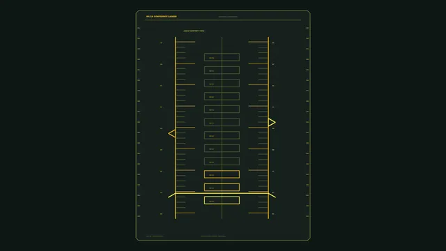 Confidence ladder on a dark technical grid — free 3840x2160 4K wallpaper image