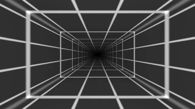 Monochrome perspective grid tunnel geometry — free 3840x2160 4K wallpaper image