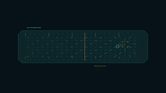 Teal vector field with orbital targeting geometry — free 3840x2160 4K wallpaper image