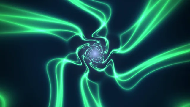 Neon green vortex lines on a dark blue field — free 3840x2160 4K wallpaper image