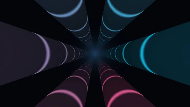 Radial neon tubes converging into a dark center — free 3840x2160 4K wallpaper image