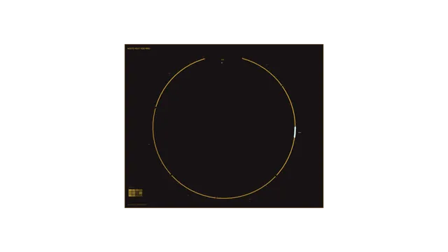 Amber circular data diagram on a dark field — free 3840x2160 4K wallpaper image