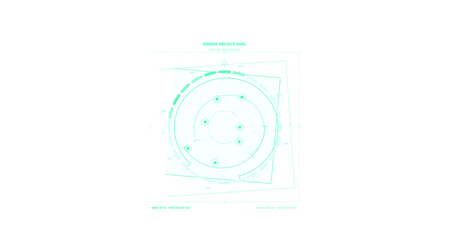 Cyan orbital schematic on a circular white field — free 3840x2160 4K wallpaper image