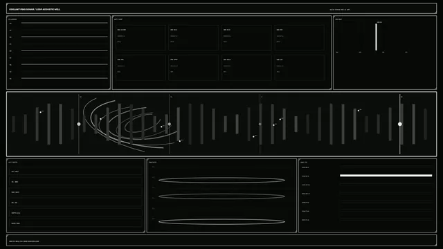 Monochrome acoustic signal routing schematic — free 3840x2160 4K wallpaper image