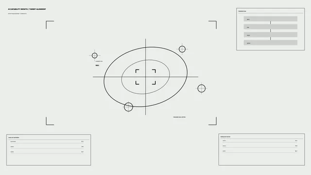 Monochrome target alignment interface diagram — free 3840x2160 4K wallpaper image