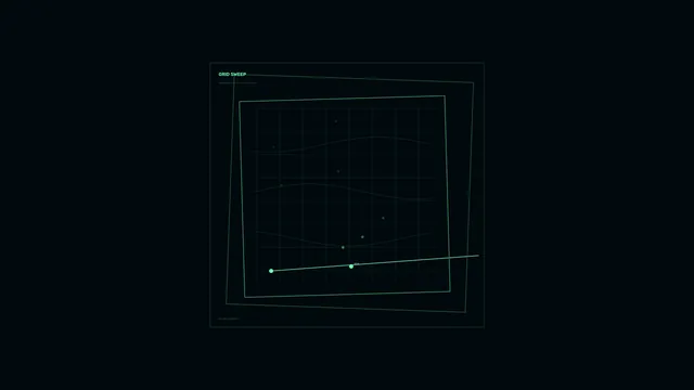 Neon green grid sweep on a dark field — free 3840x2160 4K wallpaper image