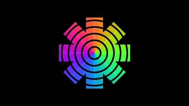 Chromatic segmented rings on a black field — free 3840x2160 4K wallpaper image