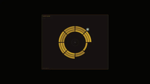 Segmented amber telemetry ring on black — free 3840x2160 4K wallpaper image
