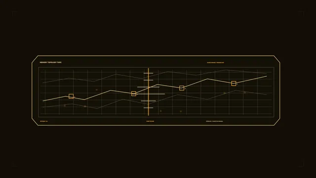 Amber topology chart on a dark technical panel — free 3840x2160 4K wallpaper image