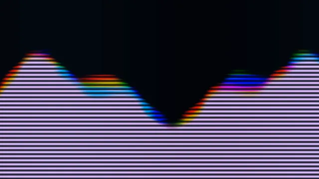 Neon striped valley on a dark field — free 3840x2160 4K wallpaper image