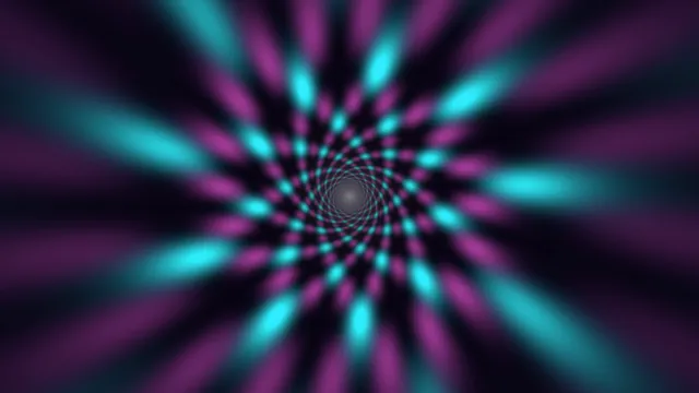 Cyan and magenta radial tunnel geometry — free 3840x2160 4K wallpaper image