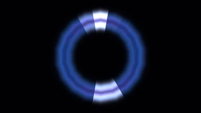 Blue luminous ring with segmented radial beams — free 3840x2160 4K wallpaper image