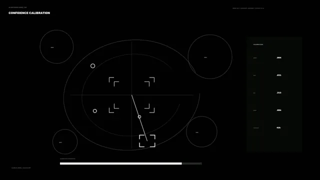 Monochrome Confidence Calibration Interface — free 3840x2160 4K wallpaper image