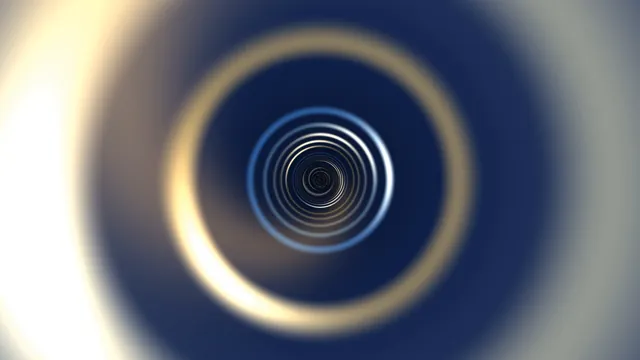 Concentric rings in blue and warm light — free 3840x2160 4K wallpaper image