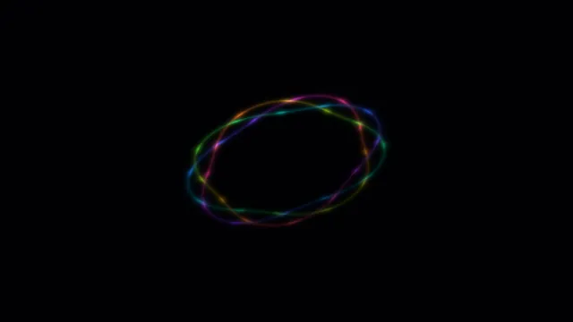 Multicolour elliptical light trails on black — free 3840x2160 4K wallpaper image