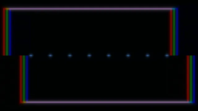 Chromatic neon rectangle with blue light points — free 3840x2160 4K wallpaper image