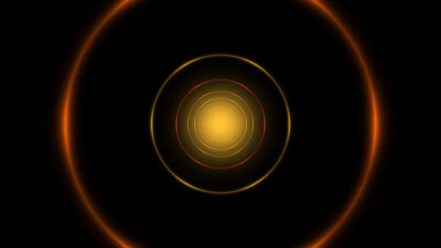 Concentric amber rings on a black field — free 3840x2160 4K wallpaper image