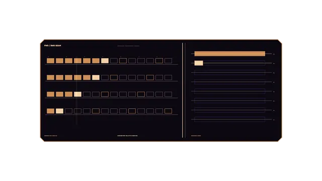 Copper schematic grid on a dark technical panel — free 3840x2160 4K wallpaper image