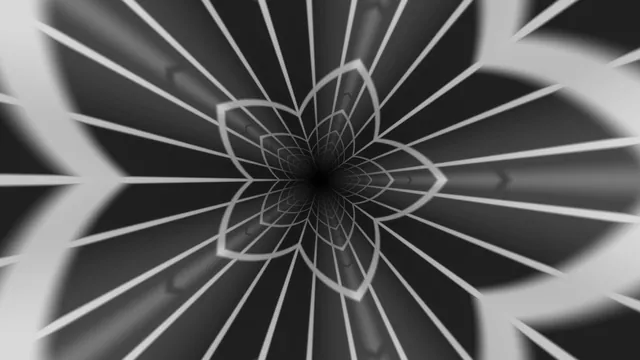 Monochrome radial lattice with petal geometry — free 3840x2160 4K wallpaper image
