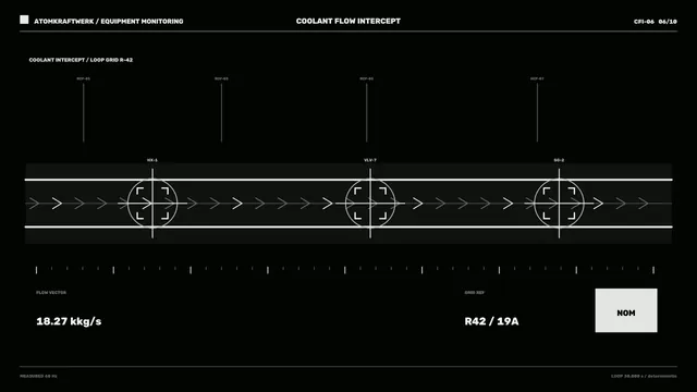 Coolant flow schematic with tracking geometry — free 3840x2160 4K wallpaper image
